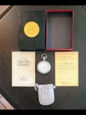 Wells Fargo Collectible Magnificent 1852 Presentation Pocket Watch - Silver Tone